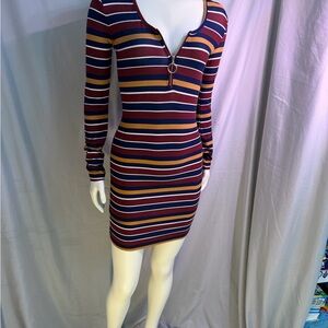 Rue21 Multicolor Striped Long Sleeve Dress
